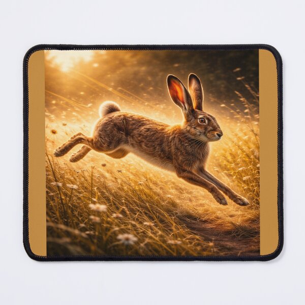 Item preview, Brown Hare – Meadow Sprint Wildlife Art designed and sold by GeoWild Designs.