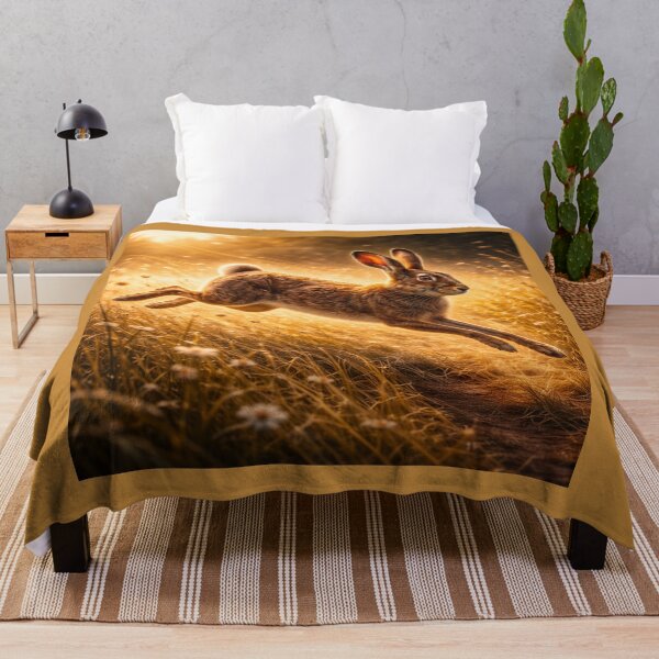 Item preview, Brown Hare – Meadow Sprint Wildlife Art designed and sold by GeoWild Designs.