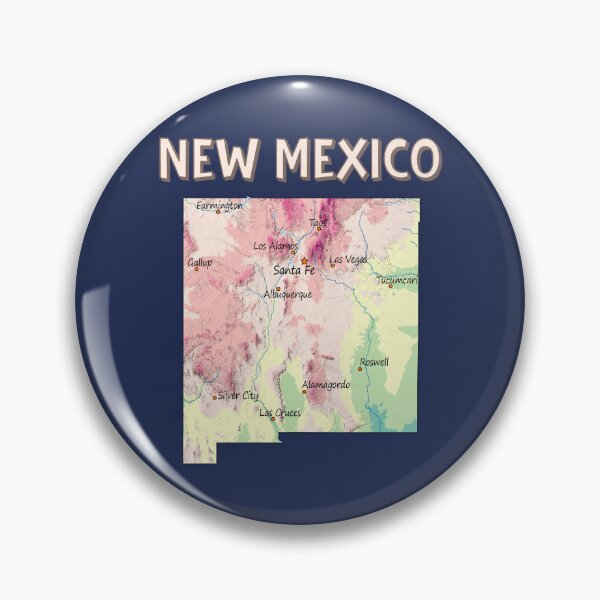 Item preview, Vintage New Mexico Map Illustration, New Mexico Topographic Map Art designed and sold by mashmosh.