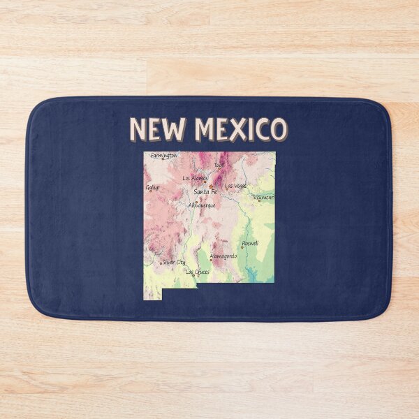 Item preview, Vintage New Mexico Map Illustration, New Mexico Topographic Map Art designed and sold by mashmosh.