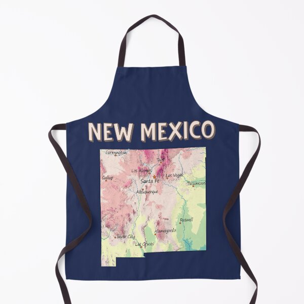 Item preview, Vintage New Mexico Map Illustration, New Mexico Topographic Map Art designed and sold by mashmosh.