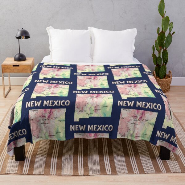 Item preview, Vintage New Mexico Map Illustration, New Mexico Topographic Map Art designed and sold by mashmosh.