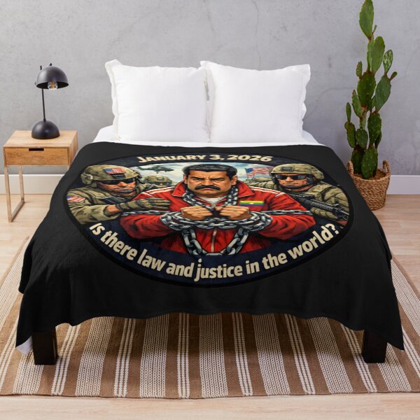 Item preview, Is There Law and Justice in the World? – Political Cartoon Protest T-Shirt | January 3, 2026 designed and sold by StyleOnly4U2030X.