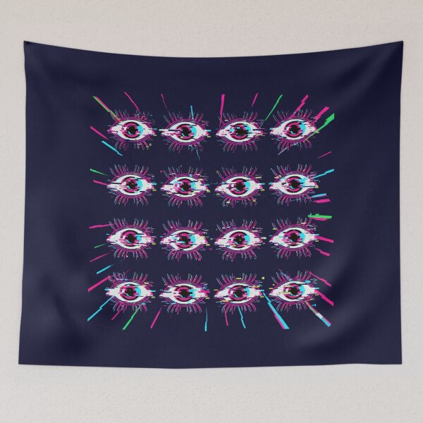 Item preview, Hypnotic Glitch Eyes Pattern - Psychedelic Weirdcore Aesthetic designed and sold by Dakson Design - Fantasy Art.