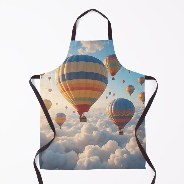 Item preview, Hot Air Balloons Floating in a Sunny Sky – Dreamy Nature Illustration designed and sold by GeetArtHouse.