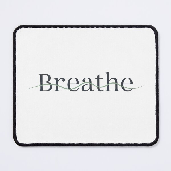 Item preview, Breathe — Calm Mindfulness Quote Art with Flowing Line Design designed and sold by creativeshouse.