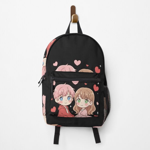 Item preview, Anime Couple Valentine Shirt – Cute Blushing Anime Love Illustration, Pastel Pink Romance T-Shirt, Kawaii Valentine Gift designed and sold by ZyxDes.