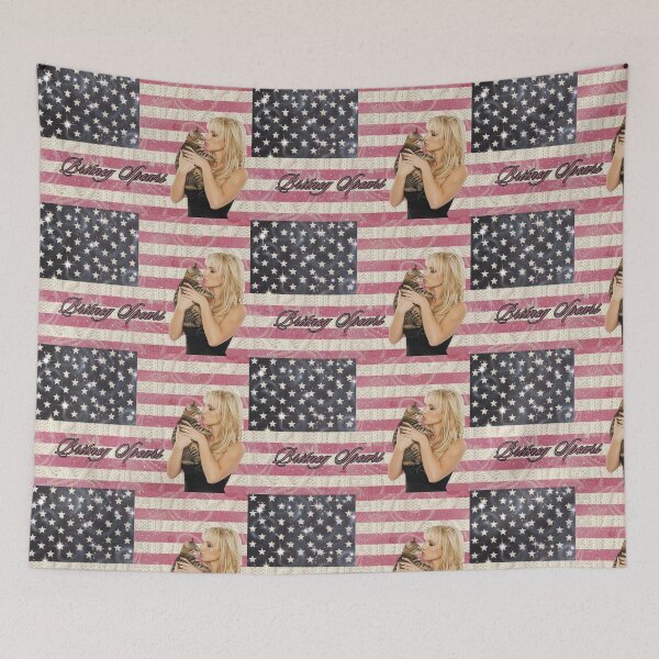 Item preview, Britney Spears Pink American Flag Poster Sticker (Tapestry) designed and sold by smelstefer.