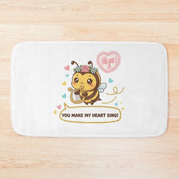 Item preview, You Make My Heart Sing - Cute Valentine Bee Illustration designed and sold by sma44.