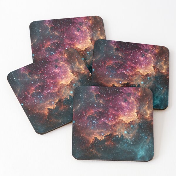 Item preview, Cosmic Nebula Galaxy Space Red Purple Nebula Art designed and sold by Anastasiia Yurevych.