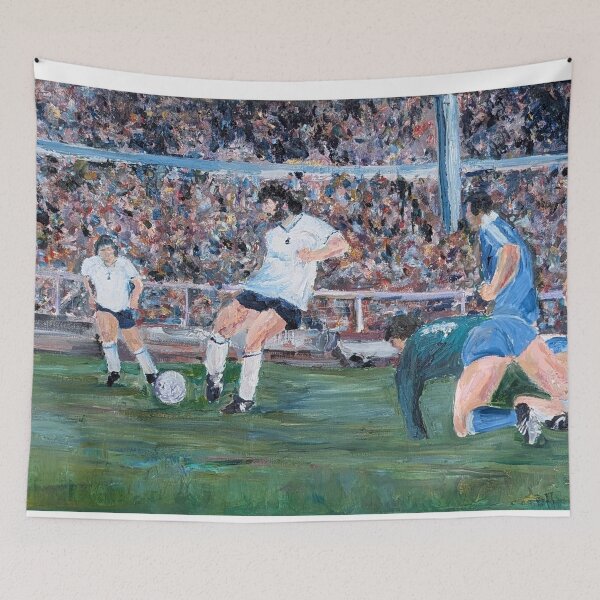 Item preview, FA Cup Final 1981 Ricky Villa Goal for Tottenham Hostpur Oil Painting designed and sold by martydav.