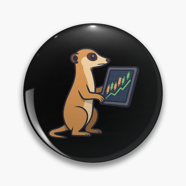 Item preview, Meerkat Watching Stock Charts - Funny Financial Design designed and sold by MKreative Studio.