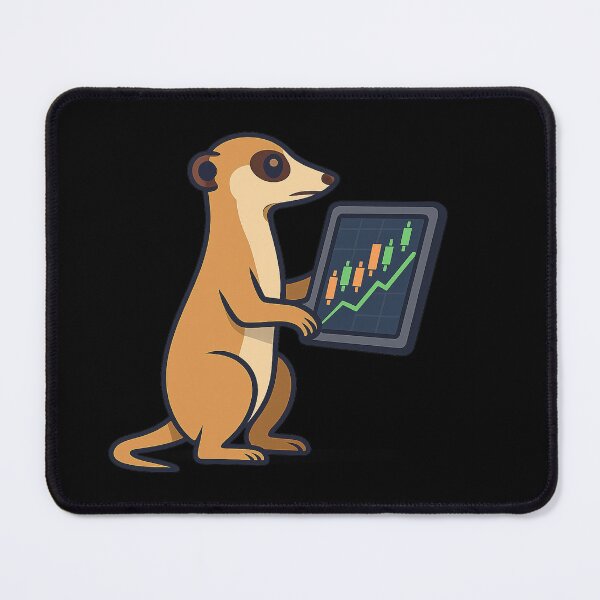 Item preview, Meerkat Watching Stock Charts - Funny Financial Design designed and sold by MKreative Studio.