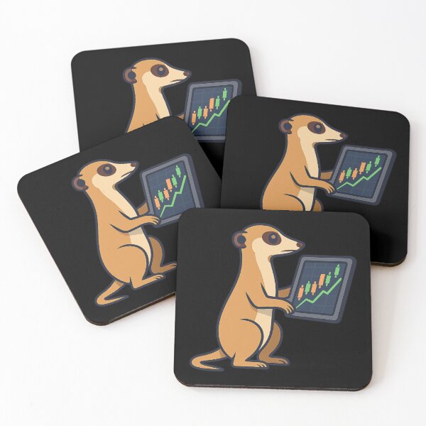 Item preview, Meerkat Watching Stock Charts - Funny Financial Design designed and sold by MKreative Studio.