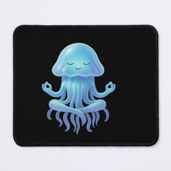 Item preview, Meditating Jellyfish - Ethereal Glowing Zen Creature designed and sold by MKreative Studio.