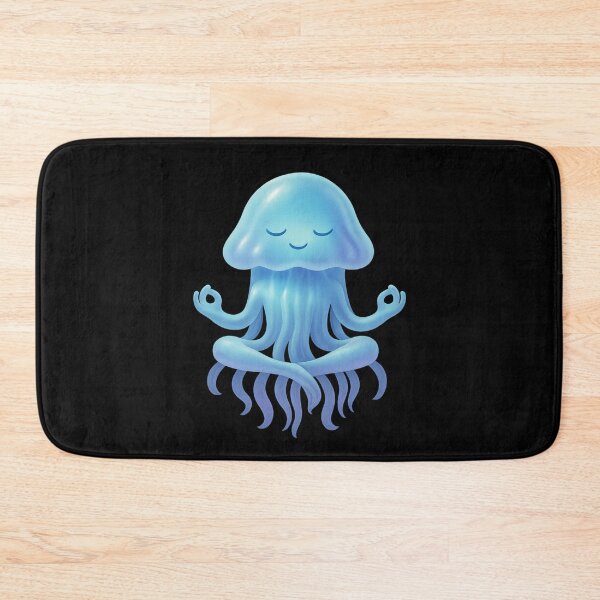 Item preview, Meditating Jellyfish - Ethereal Glowing Zen Creature designed and sold by MKreative Studio.