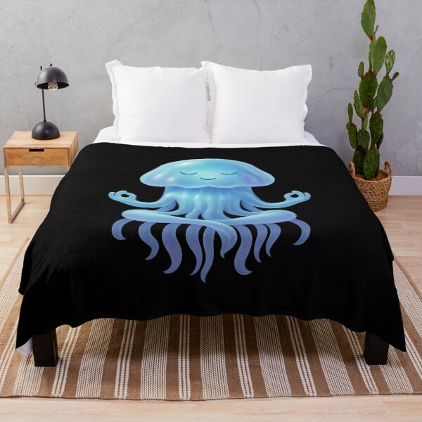 Item preview, Meditating Jellyfish - Ethereal Glowing Zen Creature designed and sold by MKreative Studio.