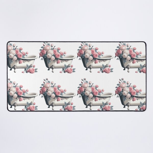 Item preview, lovely vintage bath with pink roses designed and sold by nicnacc.