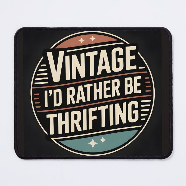 Item preview, Vintage I’d Rather Be Thrifting Thrift Store Badge Design designed and sold by Viktorio Art Shop.