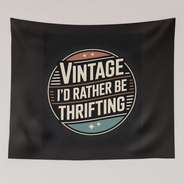 Item preview, Vintage I’d Rather Be Thrifting Thrift Store Badge Design designed and sold by Viktorio Art Shop.