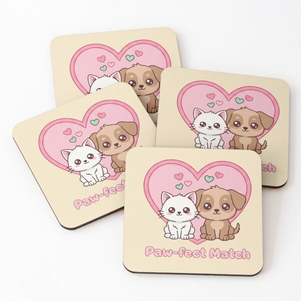 Item preview, Paw-fect Match Valentine Shirt – Cute Cat and Dog in Heart, Kawaii Pastel Pet Love T-Shirt, Adorable Valentine Gift designed and sold by ZyxDes.