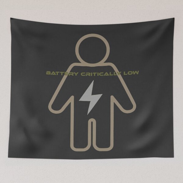 Item preview, Battery Critically Low – Low Power Human Icon designed and sold by ChernivtsiSkoda.