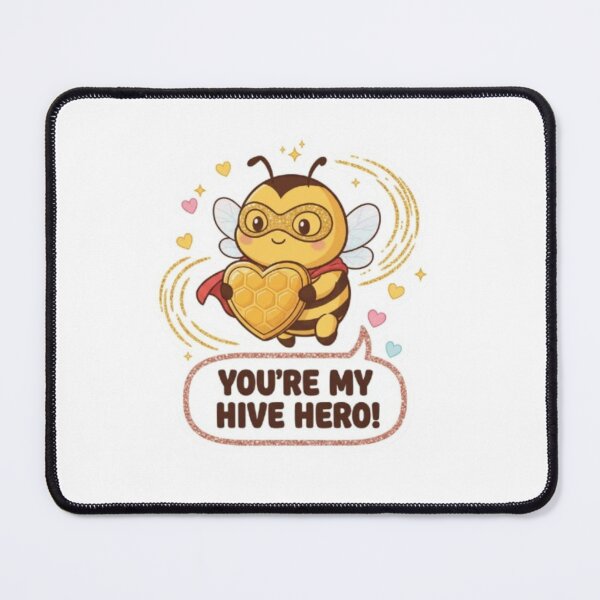 Item preview, You're My Hive Hero - Cute Valentine Bee Illustration designed and sold by sma44.
