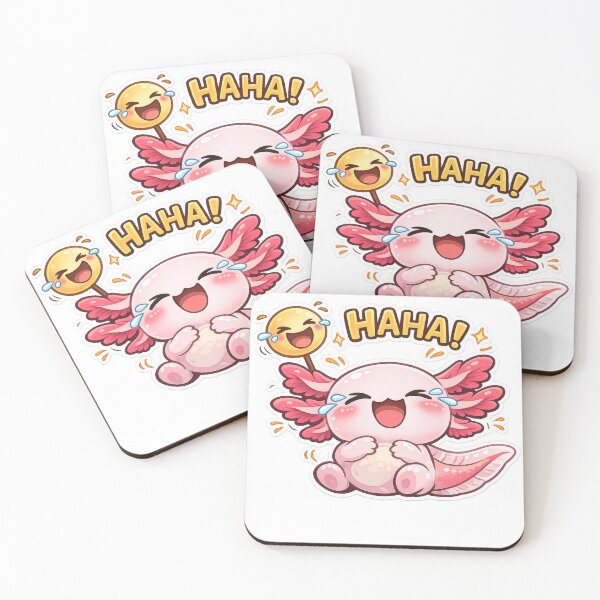 Item preview, Laughing Pink Axolotl HAHA designed and sold by jgvisualarts.