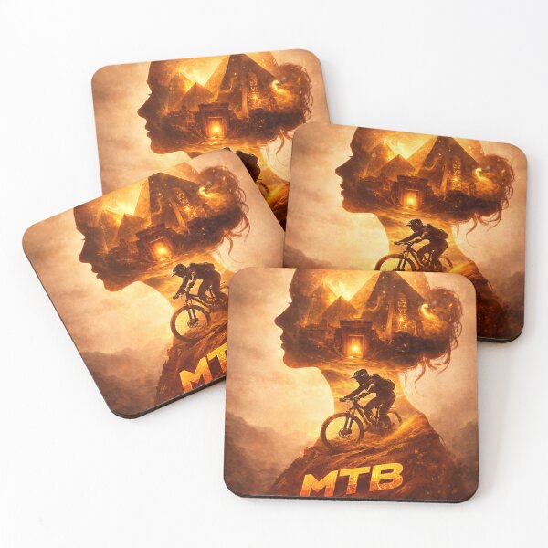 Item preview, MTB Spirit – Desert Rider Double Exposure Mountain Bike Art designed and sold by Fextreme.