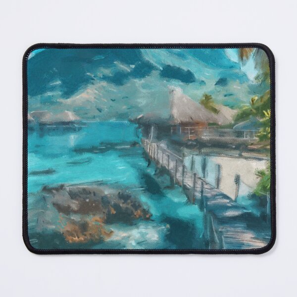 Item preview, Tropical Paradise – Overwater Bungalows and Turquoise Lagoon designed and sold by Keyblo-one.