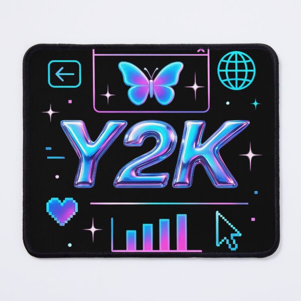 Item preview, Y2K Holographic Typography – Futuristic Chrome Aesthetic Text Art designed and sold by iwzzuel.