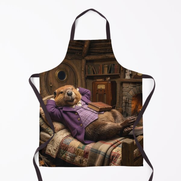 Item preview, Happy Beaver in His Cozy Lodge designed and sold by Tridentulus.