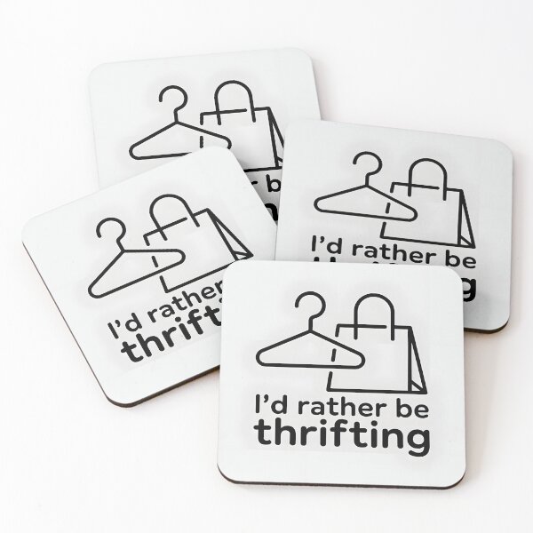 Item preview, I’d Rather Be Thrifting Minimalist Eco Fashion Shirt designed and sold by Viktorio Art Shop.