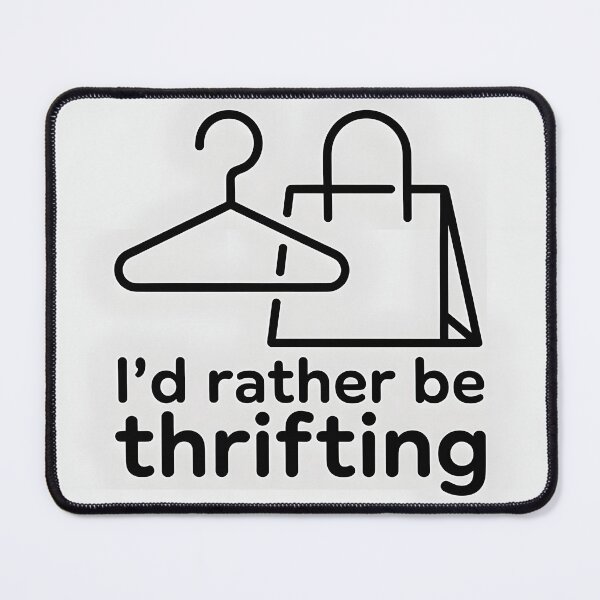 Item preview, I’d Rather Be Thrifting Minimalist Eco Fashion Shirt designed and sold by Viktorio Art Shop.