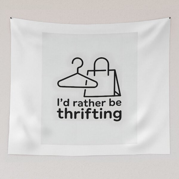 Item preview, I’d Rather Be Thrifting Minimalist Eco Fashion Shirt designed and sold by Viktorio Art Shop.