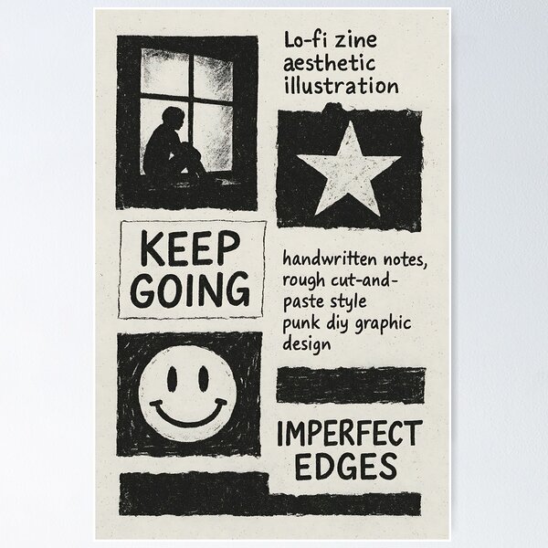 Item preview, Keep Going – Lo-Fi Zine Punk DIY designed and sold by iwzzuel.