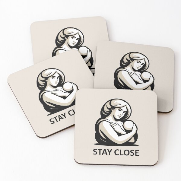 Item preview, Stay Close Emotional Motherhood Minimalist Illustration designed and sold by SplashTastic.