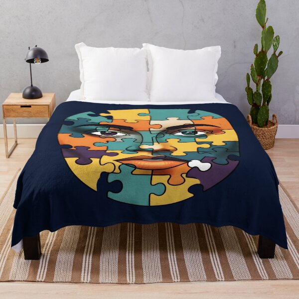 Item preview, The Puzzle of Identity | Abstract Portrait Art designed and sold by Dakson Design - Fantasy Art.