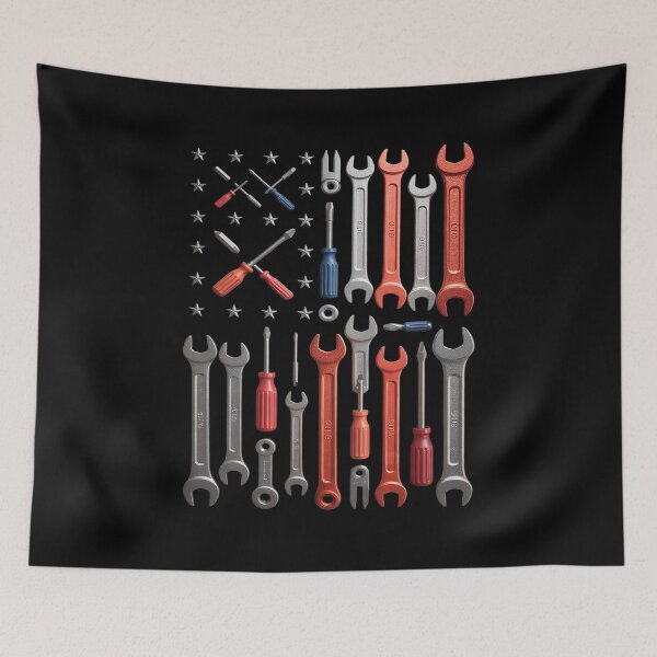 Item preview, American Flag Mechanic Patriotic Funny Auto Wrench Men  designed and sold by KotexTemu.