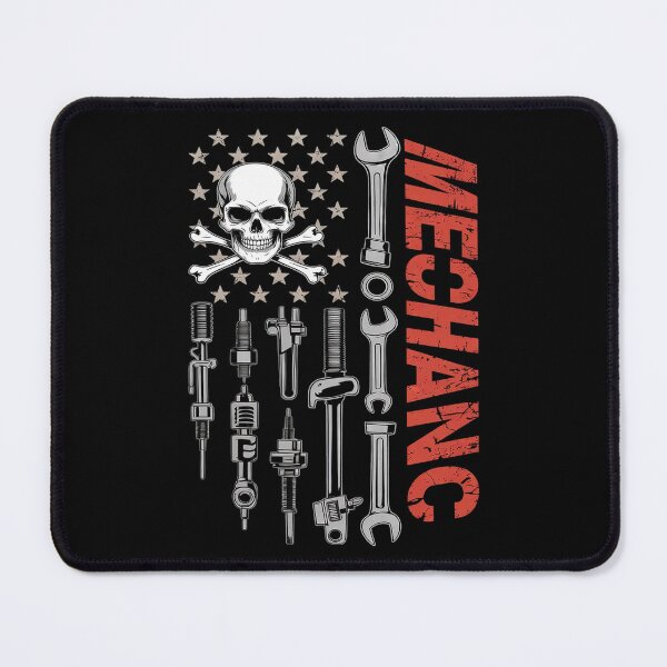 Item preview, American Mechanic Flag Bold Patriotic Garage Tools Art designed and sold by KotexTemu.