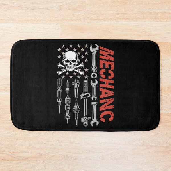 Item preview, American Mechanic Flag Bold Patriotic Garage Tools Art  designed and sold by KotexTemu.