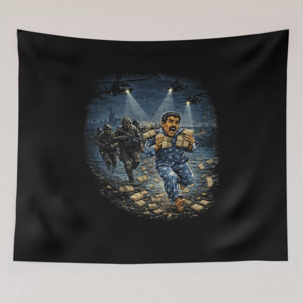 Item preview, Nicolás Maduro on the Run – Justice for Venezuela | Nicolás Maduro Huyendo – Justicia para Venezuela designed and sold by SEVERTREND APPAREL .