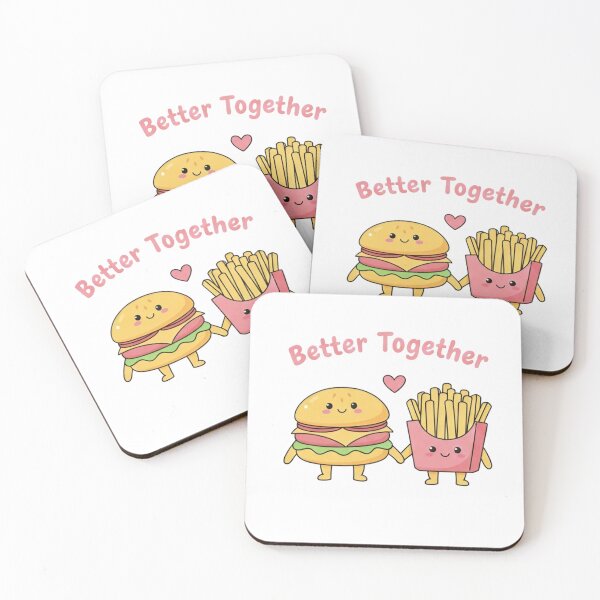 Item preview,  Better Together Valentine Shirt – Cute Kawaii Burger and Fries Couple, Pastel Food Love T-Shirt, Funny Valentine Gift designed and sold by ZyxDes.