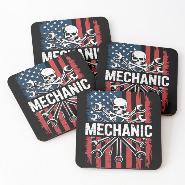 Item preview, American Mechanic Flag Bold Patriotic Garage Tools Art 1  designed and sold by KotexTemu.