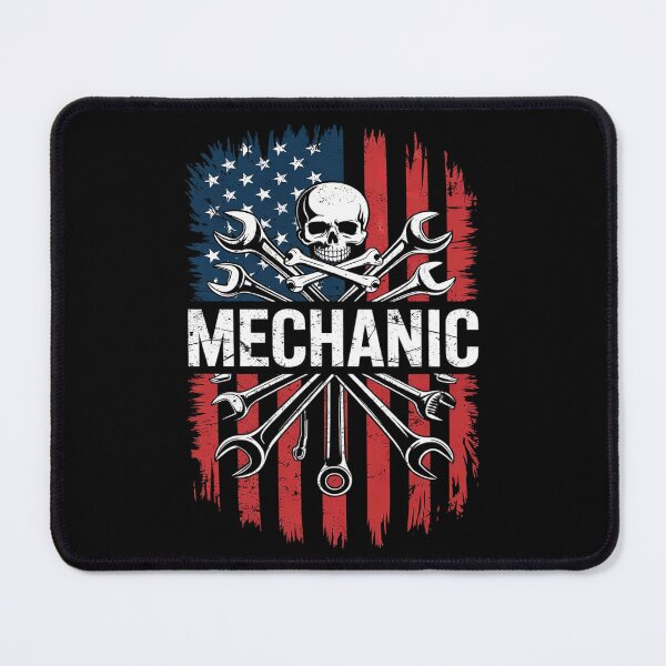 Item preview, American Mechanic Flag Bold Patriotic Garage Tools Art 1  designed and sold by KotexTemu.