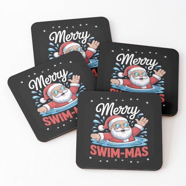Item preview, Ugly Christmas Swimmer Merry Swim-Mas Santa Claus Swimming  designed and sold by VerseFarm.