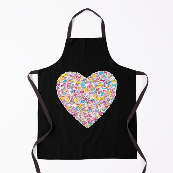 Item preview, Happy 90s Nostalgia Doodle Heart designed and sold by Dakson Design - Fantasy Art.