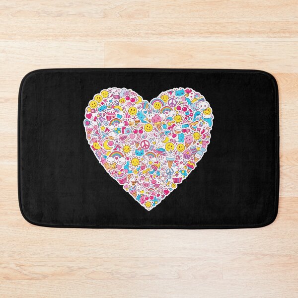 Item preview, Happy 90s Nostalgia Doodle Heart designed and sold by Dakson Design - Fantasy Art.