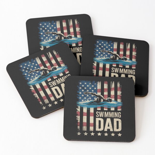 Item preview, USA American Flag - Swimming Dad  designed and sold by VerseFarm.