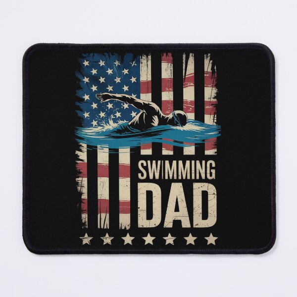 Item preview, USA American Flag - Swimming Dad designed and sold by VerseFarm.